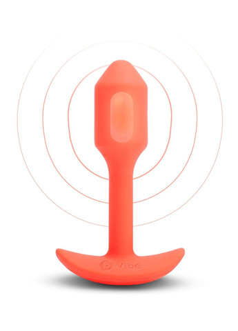 Анальна пробка с вибрацией размер S Vibrating Snug Plug 1, оранжевая B-Vibe (292012159)