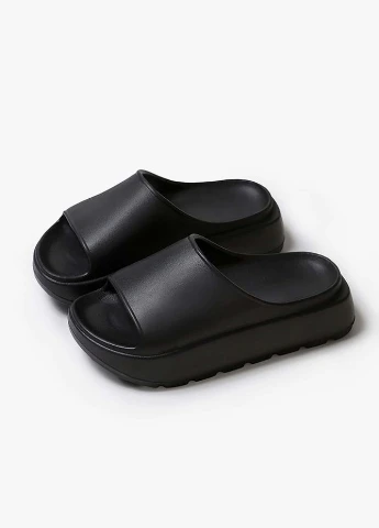 Шльопанці тапочки жіночі на платформі EVA. Чорні 36-40р No Brand (327878129)