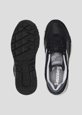 Черные демисезонные черные кроссовки shadow 6000 из замши и текстиля Saucony