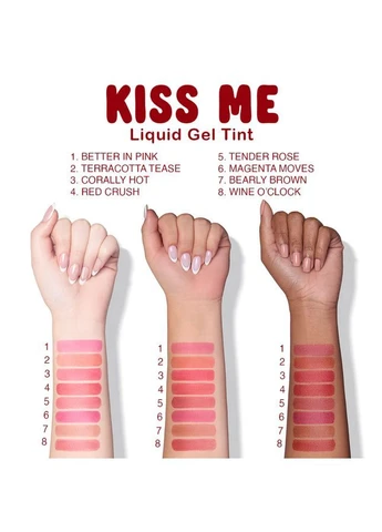 Гель-тинт для губ Kiss Me Liquid Gel Tint - Tender Rose 3.5мл Beauty Creations (379704771)