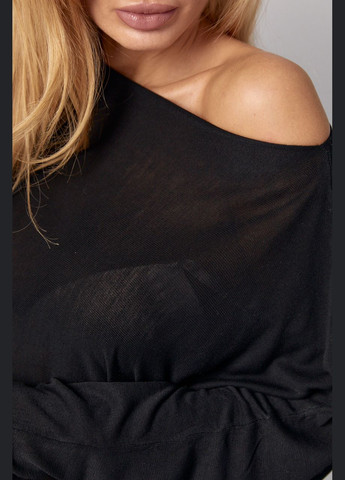 Черный демисезонный женский джемпер с цельнокроеными рукавами - черный цвет, one size (sku_24128) No Brand