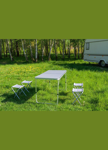 Набір стіл та стільці розкладні, стіл 60х120х60см, 4 стільці 36х34Х27см, 6.9кг Neo Tools (314775426)