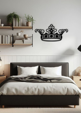 Картина на стіну, дерев'яний декор для дому "Корона королеви", декоративне панно 80х40 см Woodyard (292114106)