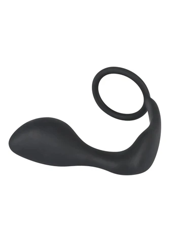 Кольцо эрекционное Ring & Plug Черное CherryLove Black Velvets (282708198)