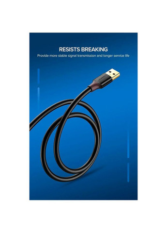 Подовжувач US129 USB 3.0 Extension Male Cable 3m (Black) (UGR-30127) (UGR-30127) Ugreen US129 3m (365655819)