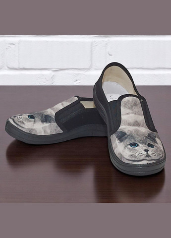 Черные ортопедические текстильные слипоны тапочки для девочки валди Waldi