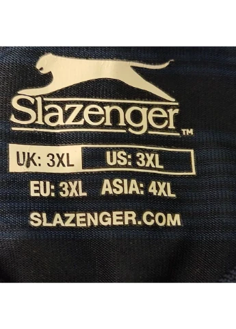 Футболка поло чоловіча 3XL темно-синя спортивна у смужку Slazenger (393813123)