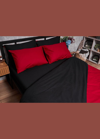 Комплект постільної білизни Бязь Gold Люкс сімейний 160х220х2 наволочки 4х50х70 (MS-820003183) Moon&Star Cherry Black (288044130)