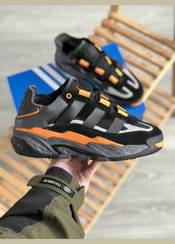 Чорні Осінні кросівки чоловічі adidas niteball black | адідас найтбол чорні No Brand