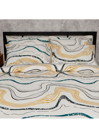 Комплект постільної білизни Бязь Gold Люкс King Size 220x240 наволочки 2х70х70 (MS-820009522) Moon&Star Natural Waves (356112657)