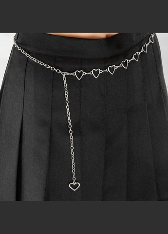 Цепочка с сердечками на ремень юбку джинсы серебристая No Brand (315401590)