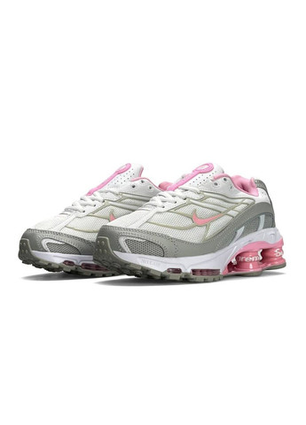 Кроссовки женские Nike x No Brand Supreme Shox Ride 2 SP Grey White Pink серые демисезоны (346390876)