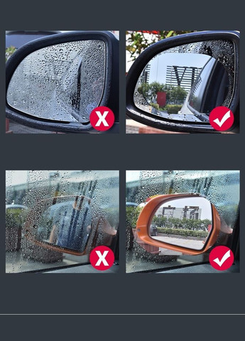 Плівка антидощ MEMBRANE для автомобілів 95х135 мм на бічне дзеркало заднього огляду (1342113192) Waterproof (317297205)
