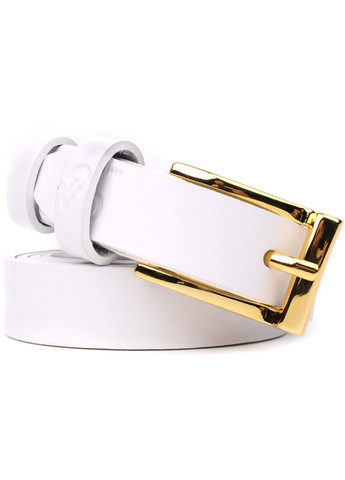 Стильный тонкий кожаный ремень для женщин 22948 Белый Grande Pelle (362971706)