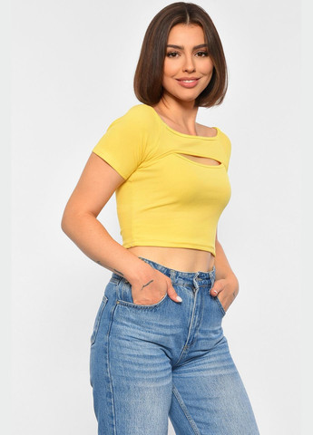 Футболка женская желтого цвета Let's Shop - (303899277)