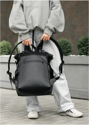 Рюкзак жіночий з екошкіри Hacking принт Zebra Чорний Sambag (301871926)