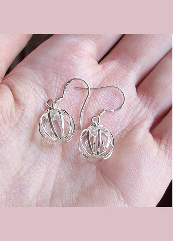 Поосеребрённые стильные серьги Шарики в полоску Fashion Jewelry (338431276)