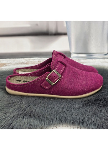 Тапочки жіночі світло-сині фетрові з ремінцем на поліуретановій підошві Inblu (366144521)