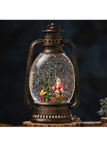 Нічник світильник новорічний вінтажний у вигляді лампи з живленням від батарейок 27,9х15,7х7,6 см (482074-Prob) З Санта Клаусом Unbranded (370140201)