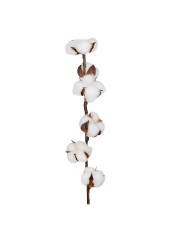 Искусственная ветвь "Хлопок", белая, 58 см ELISEY (322248832)