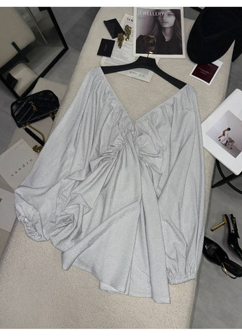 Срібна святковий, вечірня сукня No Brand однотонна