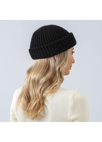 Шапка по голові міні-біні жіноча віскоза з ангорою чорна МААТ LuckyLOOK 880-603 (352690909)