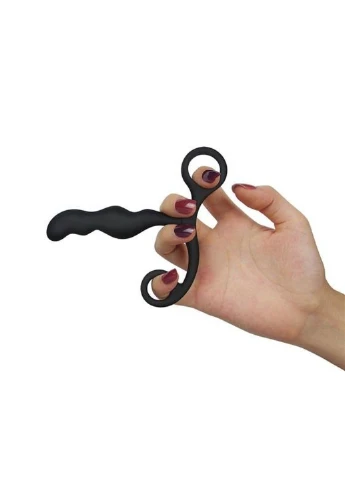 Массажер простаты Anal Indulgence Collection Ultimate Silicone P-Spot Teaser Black Lovetoy (396644101)
