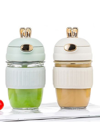 Склянка висока з трубочкою 18541 400 мл молочний No Brand (350918653)