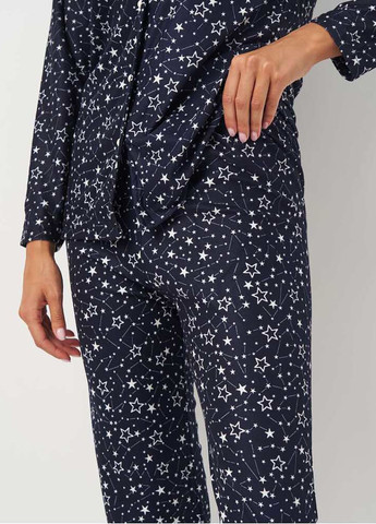 Темно-синя всесезон піжама сорочка + брюки BOYRAZ