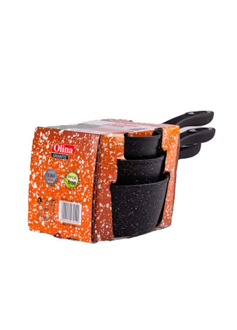 Набор ковшей Olina с антипригарным покрытием 16 см /18 см /20 см 3 предмета в комплекте Granite (302379259)