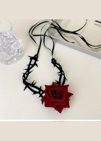 Оксамитовий чокер троянда з шипами, 10-747 Fashion Jewelry (336550601)