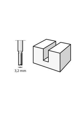 Кромочная фреза (3.2х36 мм) резец для прямого желоба (21795) Dremel (290253484)
