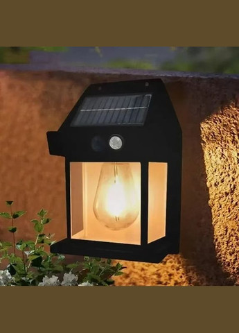 Настенный солнечный светильник с датчиком движения и имитацией лампы накаливания. No Brand (346871888)