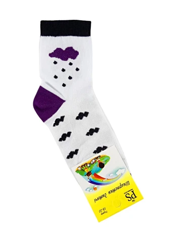 Білі шкарпетки дитячі демісезонні преміум ps Premier Socks квіткові (395360859)