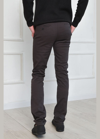 Темно-серые демисезонные прямые штаны мужские темно-серого цвета Let's Shop