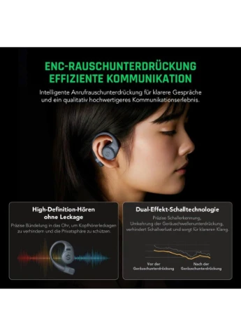 Бездротові навушники Open Bluetooth Earphones BS-T17 Black Black Shark (363330126)