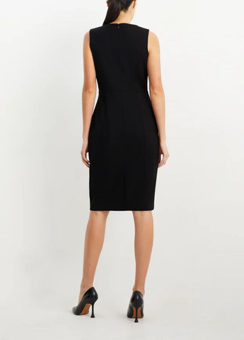 Черное деловое платье C&A однотонное