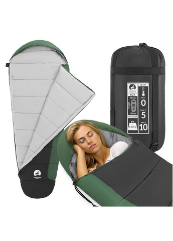 Спальный мешок (спальник) кокон Pro+ 0 ...+10°C R Black/Olive (P-5905973400978) Mountain Goat (301906303)