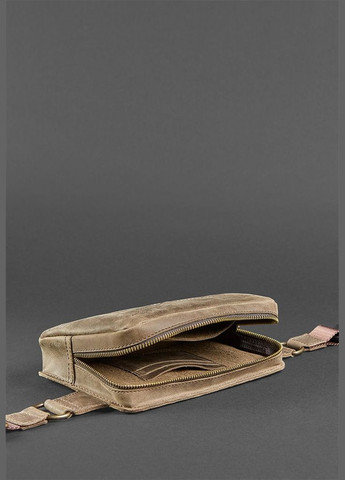 Сумка чоловіча шкіряна через плече бананка на пояс Dropbag Mini Темно-коричневий Crazy horse BlankNote (302008860)