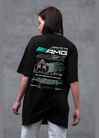 Оверсайз футболка з принтом AMG Black Without (335212863)