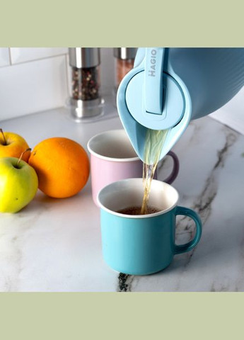 Термоглечик пластиковий зі скляною колбою 1 л (MG-1081) Magio (334008966)