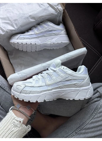 Кроссовки женские и мужские Nike P-6000 White | Найк Р-6000 белые No Brand белые демисезоны (380008332)