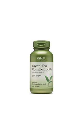 Натуральна добавка Herbal Plus Green Tea Complex 500 mg, 100 капсул GNC (293481877)