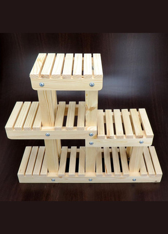 Підставка для квітів з дерева Алора бланже (ЦВП-005701) No Brand (328225980)