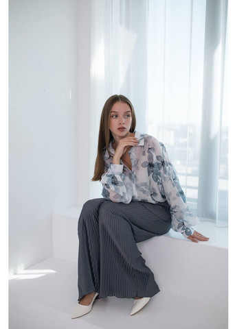 Женский костюм брюки и рубашка модель 244 графит Україна (355890296)