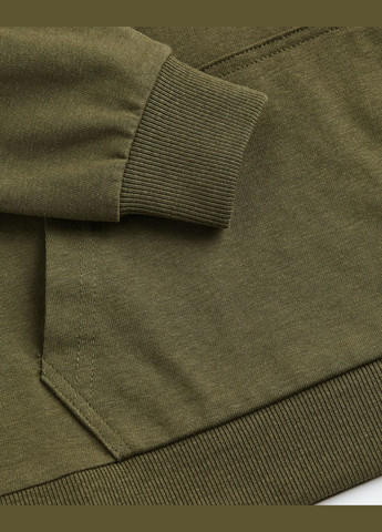 H&M свитшот тонкий для мальчика 134-140 см однотонный хаки повседневный хлопок