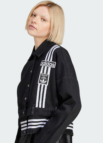 Черная демисезонная джинсовая куртка 2в1 adibreak denim adidas