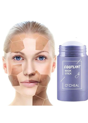 Маска стик для глибокого очищення та звуження пор обличчя з органічною глиною 40 г No Brand O'CHEAL EGGPLANT Stick Mask (308390411)