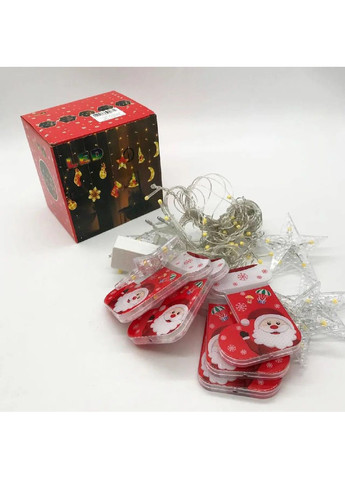 Гирлянда штора звезда сапожек новогодняя с работой от сети контроллером соединением гирлянд 3х0,80 м (481881-Prob) Теплая белая Unbranded (367775606)