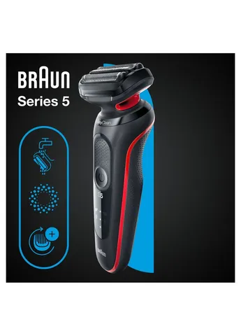 Електробритва Braun Series 5 51-R1000s BLACK / RED (361110095)